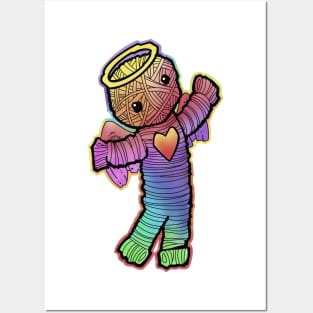 vintage rainbow angel yarn doll Posters and Art